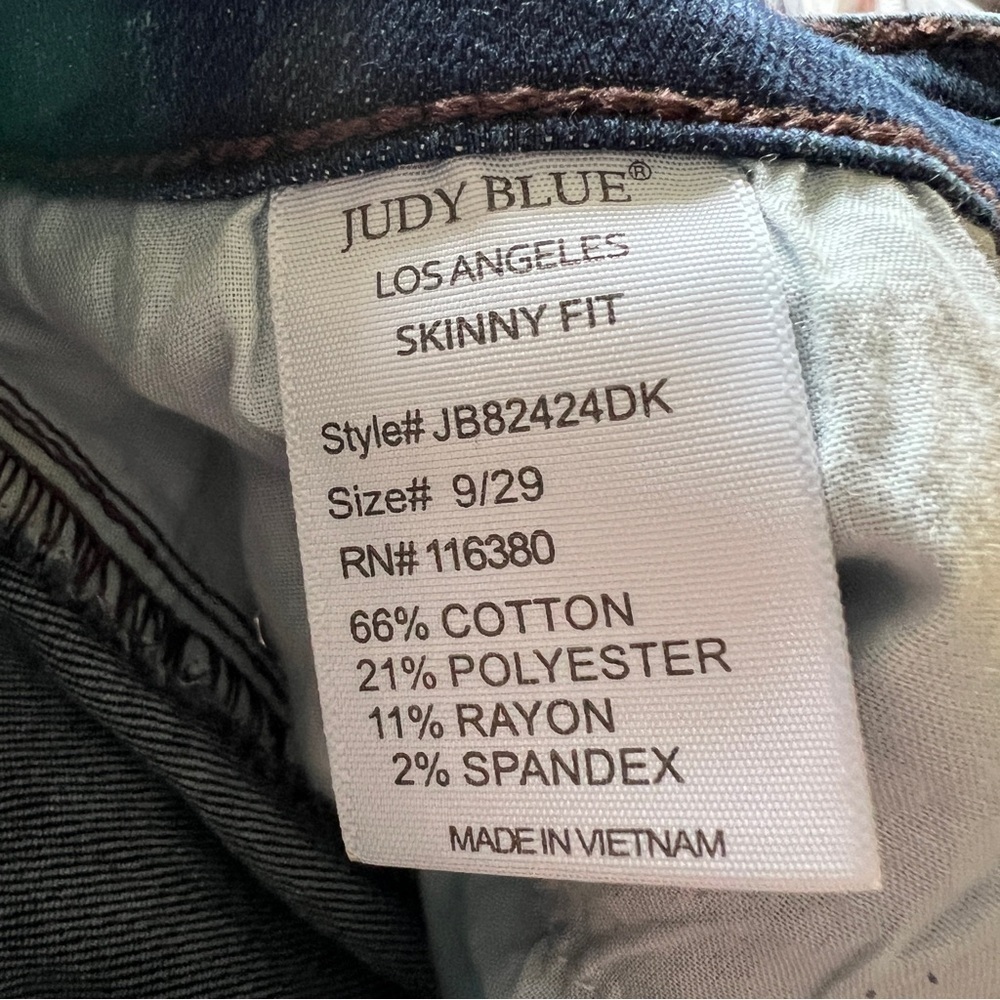 Judy Blue Women’s BAY CITY SLIT HEM HIGH RISE SKINNY Jeans Pants Trousers 9/29 - Picture 13 of 16